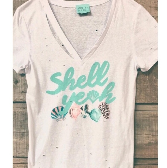 Judith March Tops - Judith March Shell Yeah Tshirt